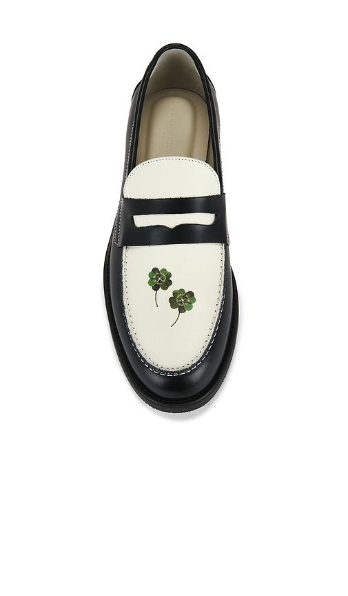 Duke + Dexter Wilde Clover Penny Loafer in Black by DUKE + DEXTER