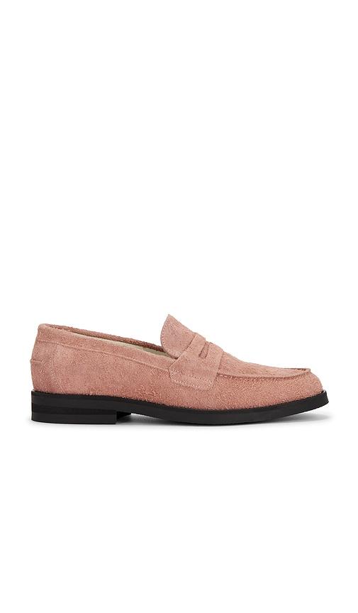 Duke + Dexter Wilde Suede Penny Loafer in Blush by DUKE + DEXTER