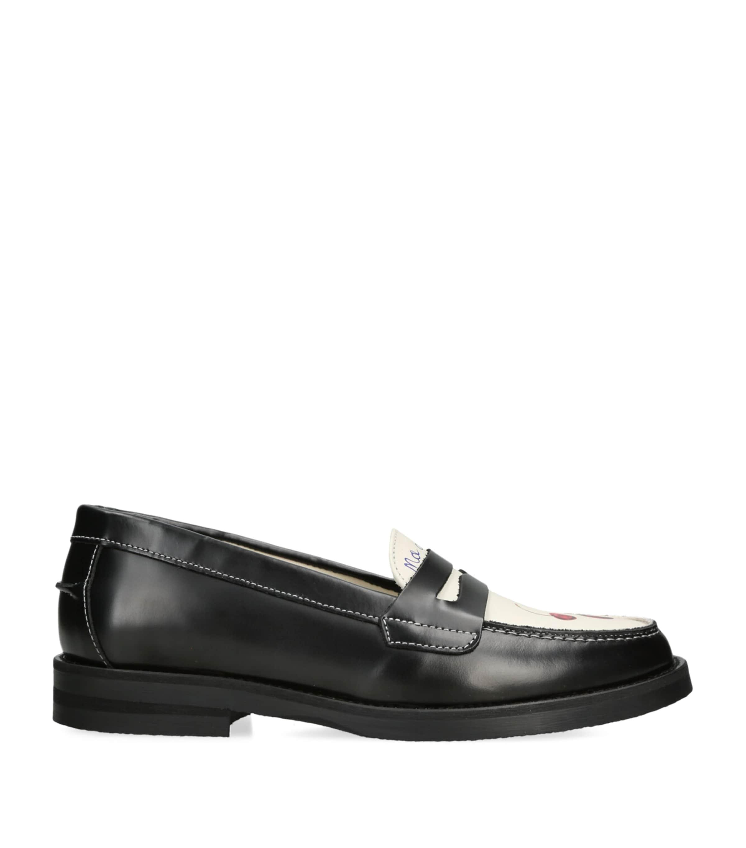 DUKE & DEXTER Leather Cherry Wilde Penny Loafers by DUKE&DEXTER