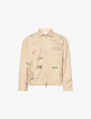 Duke Sketch Sand Regular-Fit Cotton Jacket by DUKE&DEXTER