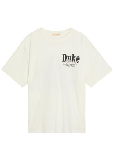 Grey Pit Stop printed cotton T-shirt by DUKE&DEXTER