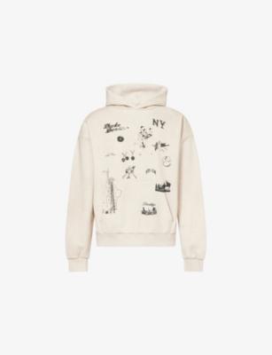 NY Sketch Printed Cotton-Jersey Hoodie by DUKE&DEXTER