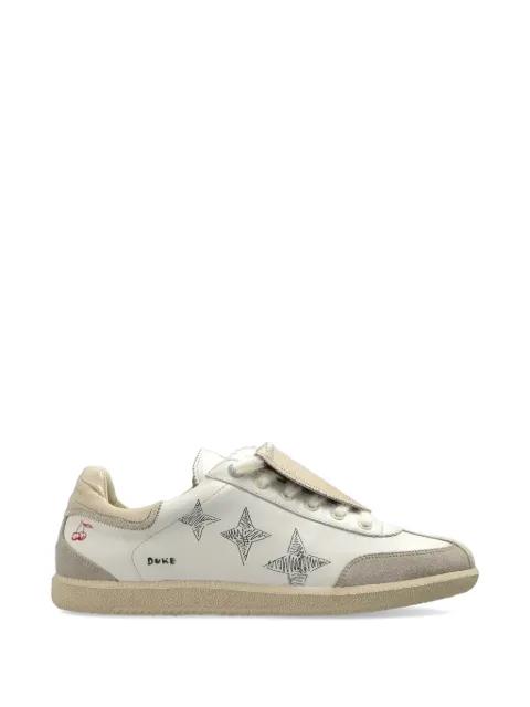 Plus Duke star-print crocodile-effect sneakers by DUKE&DEXTER