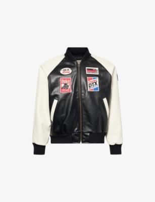 Pro Series Racing Faux-Leather Bomber Jacket by DUKE&DEXTER