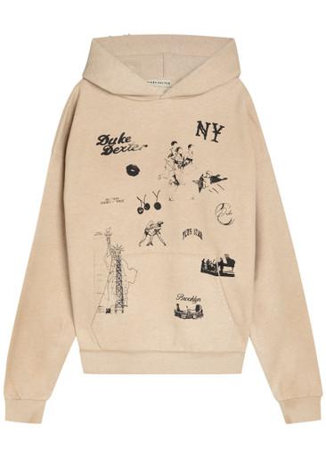Sketch printed cotton sweatshirt by DUKE&DEXTER