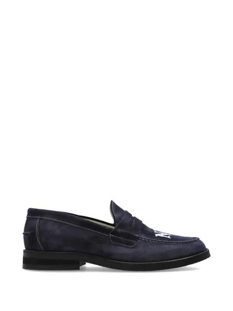 Wilde NY-embroidered suede loafers by DUKE&DEXTER