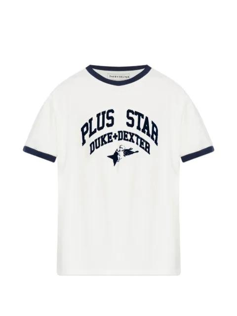logo-print ringer T-shirt by DUKE&DEXTER