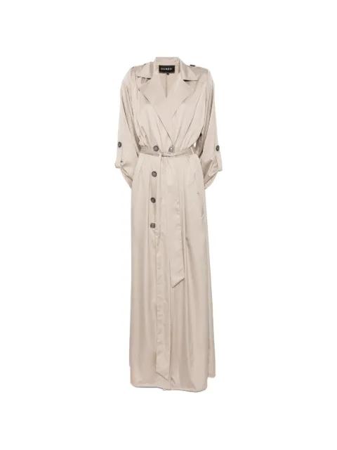 double-breasted belted dress by DUNESI