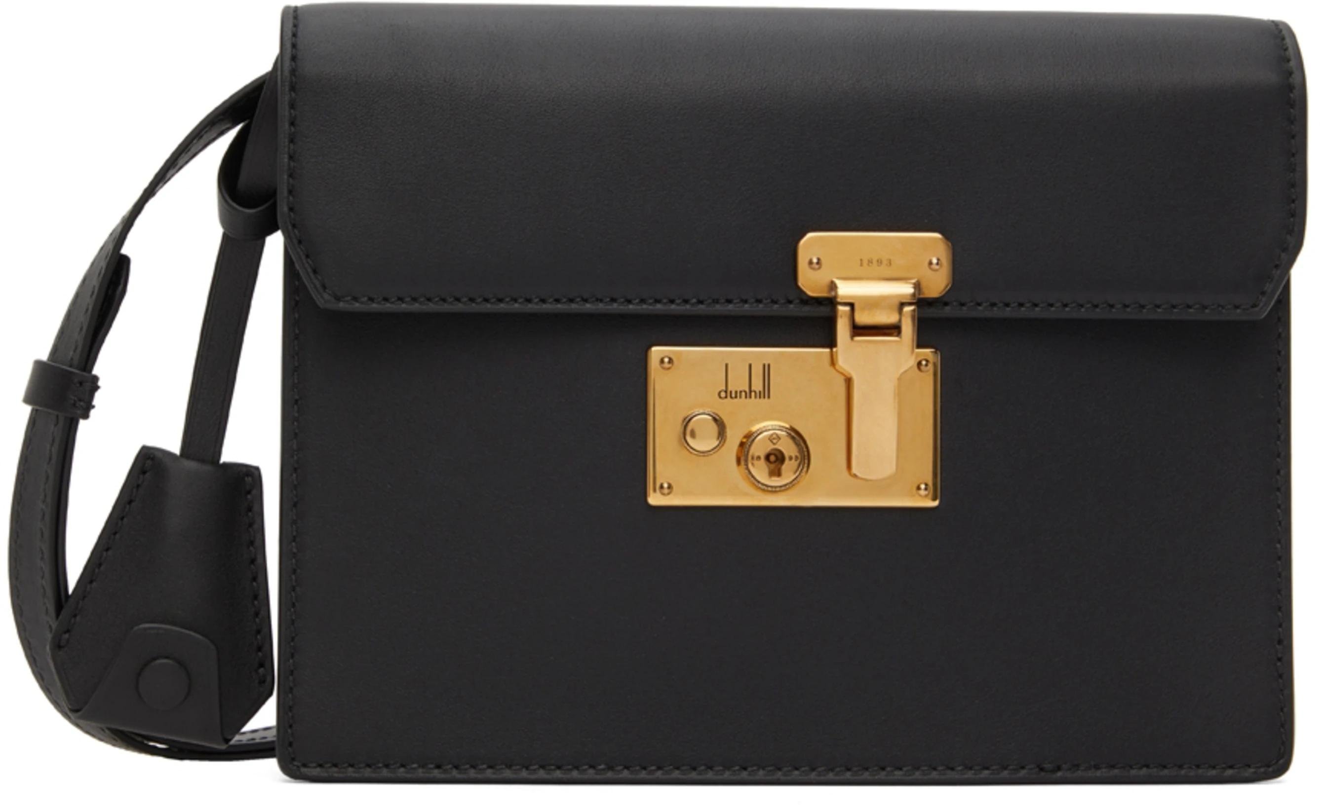Black Lock Messenger Bag by DUNHILL | jellibeans