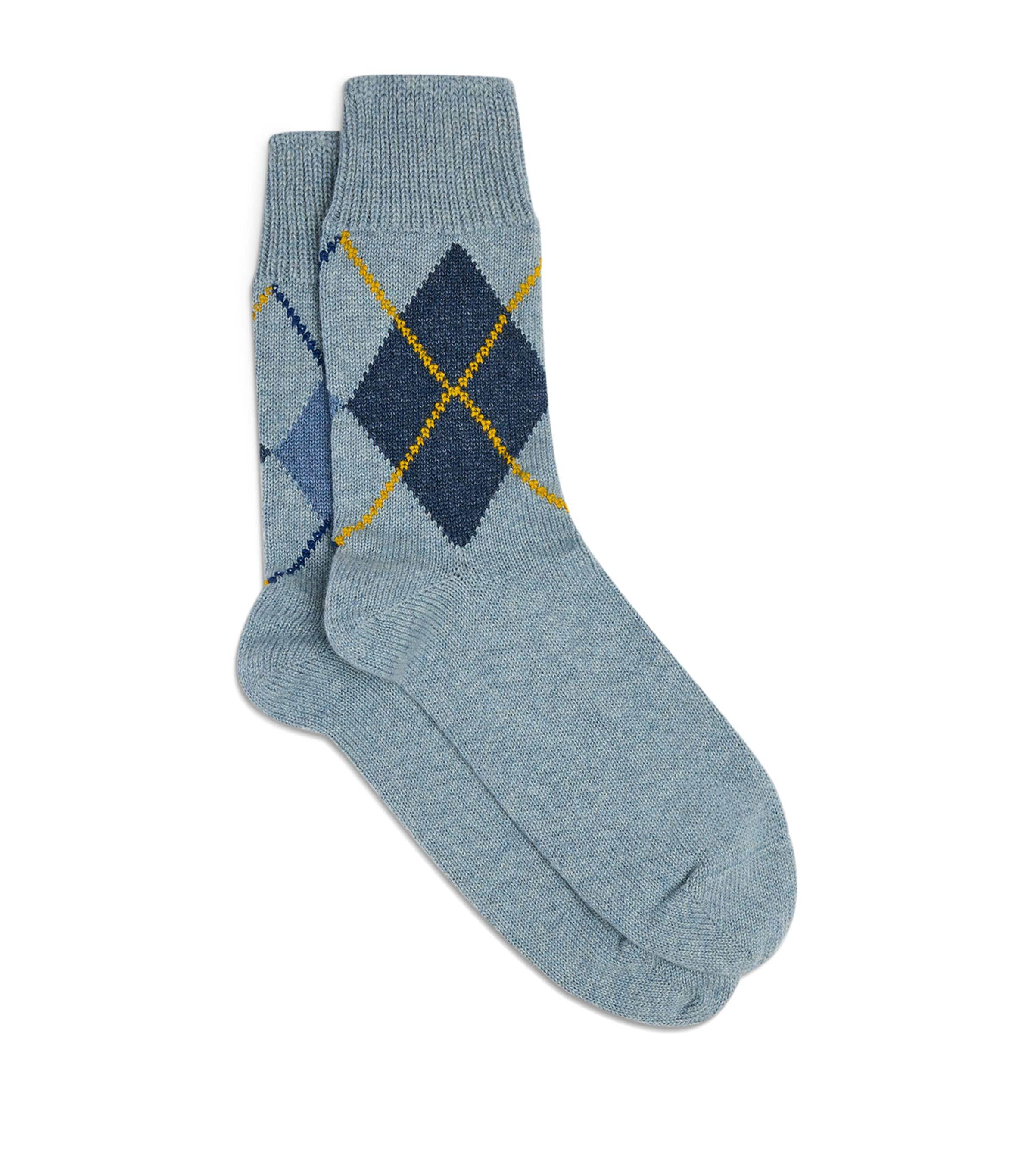 Dunhill Cashmere-Cotton Argyle Socks by DUNHILL
