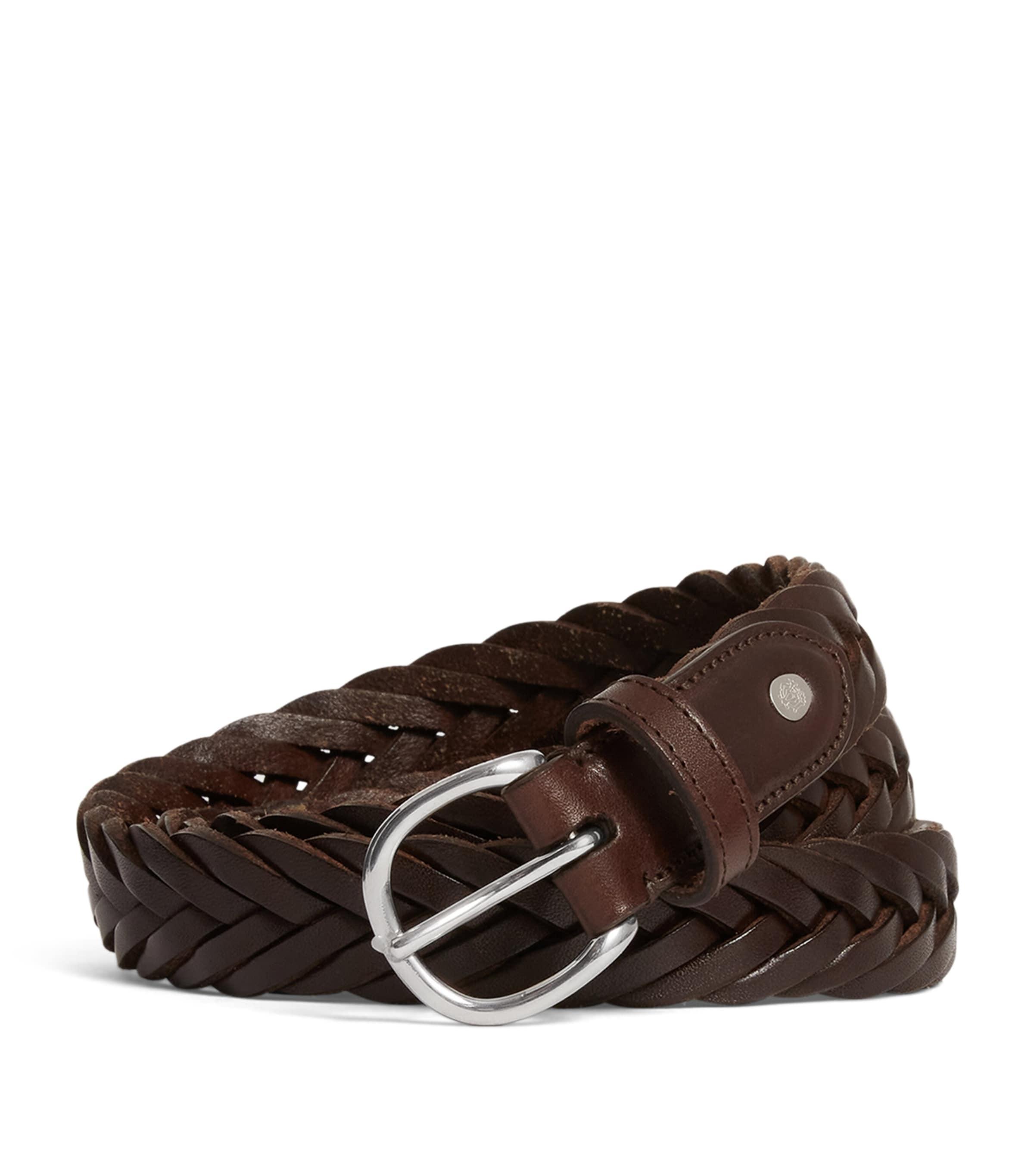 Dunhill Leather Woven Belt by DUNHILL