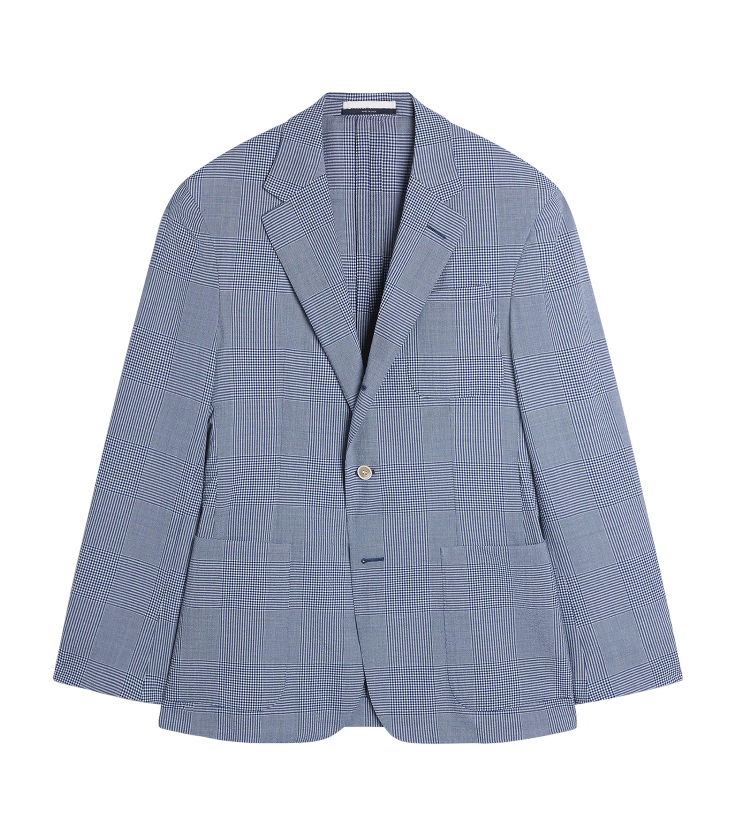 Dunhill Wool-Silk Check Cavendish Blazer by DUNHILL