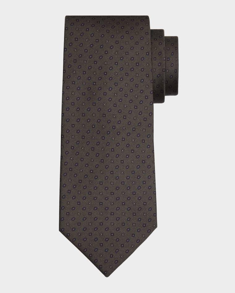 Men's Jewel-Print Mulberry Silk Tie by DUNHILL