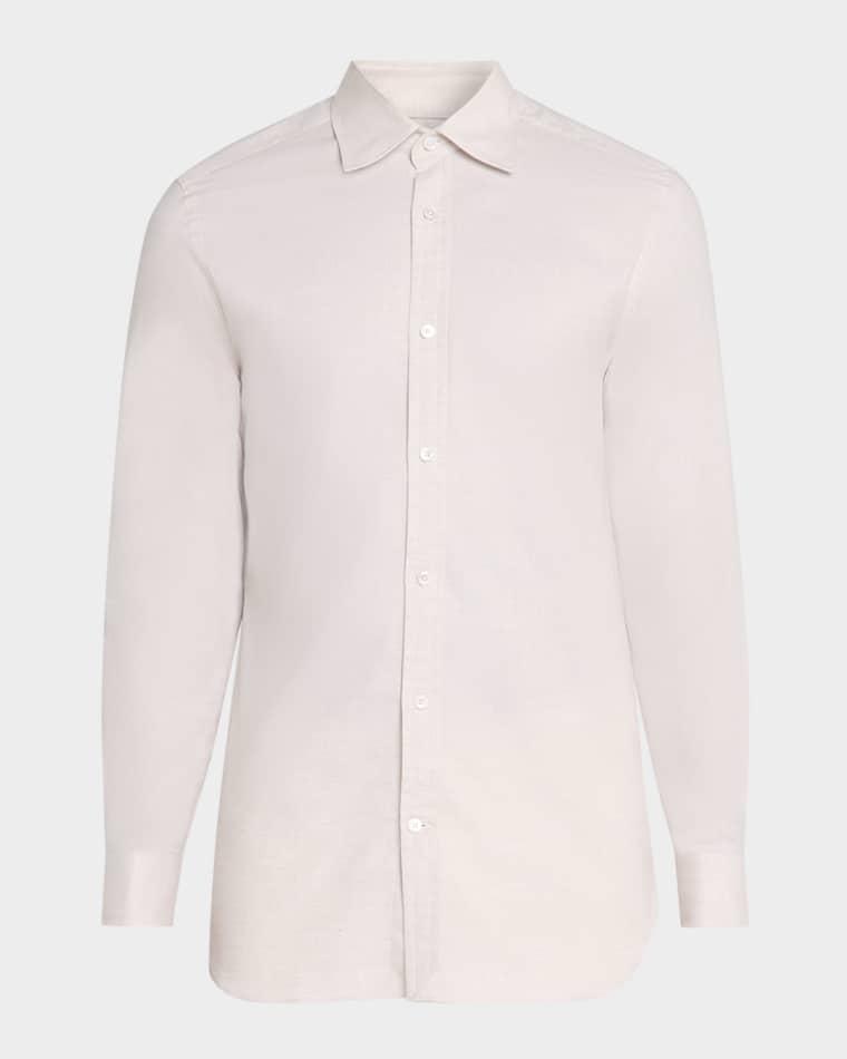 Men's Sea Island Cotton Button-Front Shirt by DUNHILL
