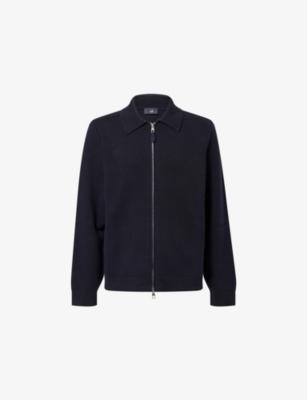Pointed-Collar Knitted Cotton and Cashmere-Blend Jacket by DUNHILL