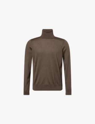 Roll-Neck Cashmere and Silk-Blend Jumper by DUNHILL