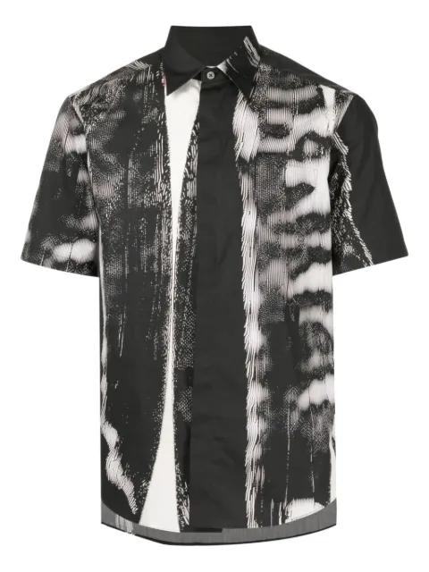 abstract-print short-sleeve shirt by DUNHILL