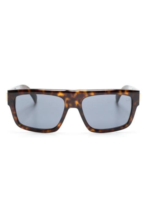 tortoiseshell-effect rectangle-frame sunglasses by DUNHILL