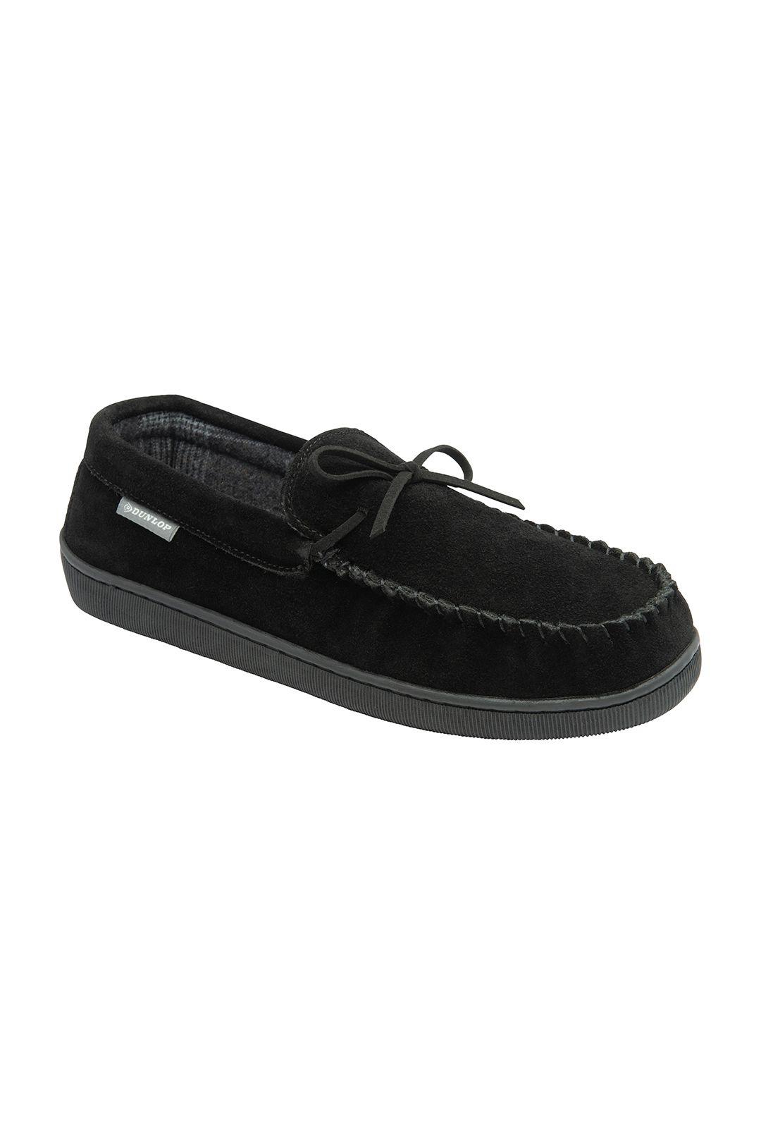 'Henderson' Suede Moccasin Slippers by DUNLOP