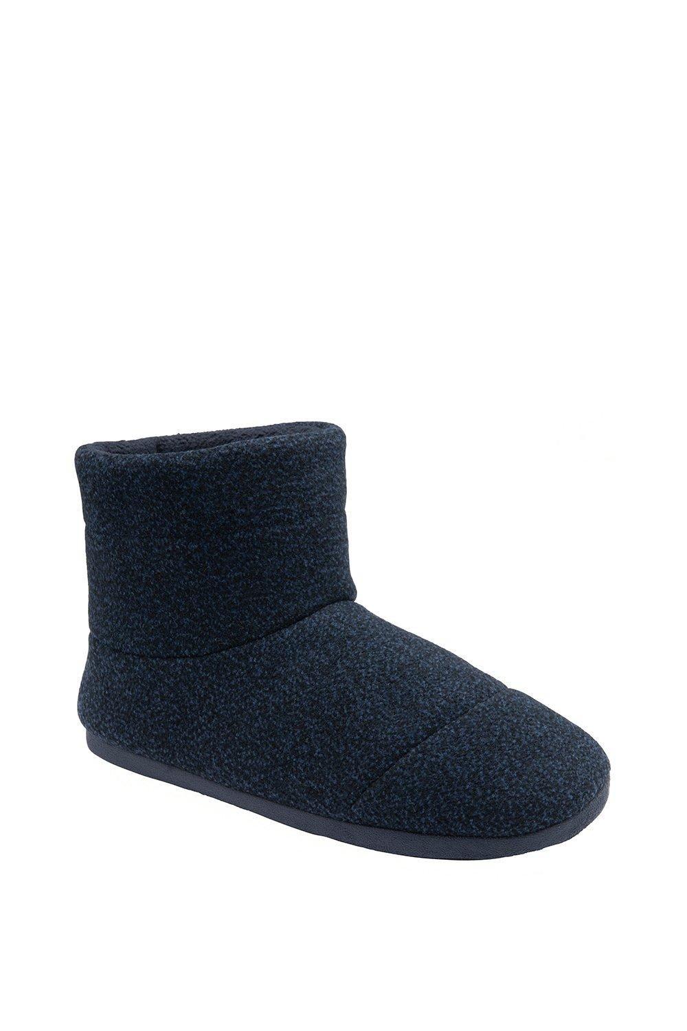 Navy 'Shane' Textile Slippers by DUNLOP