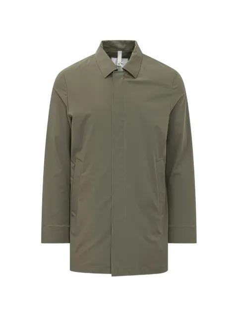Malbec concealed-fastening spread-collar jacket by DUNO