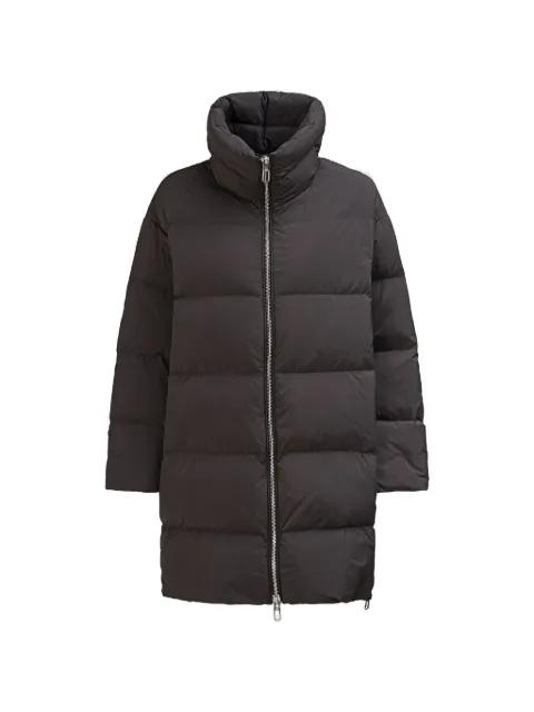 high-neck parka coat by DUNO