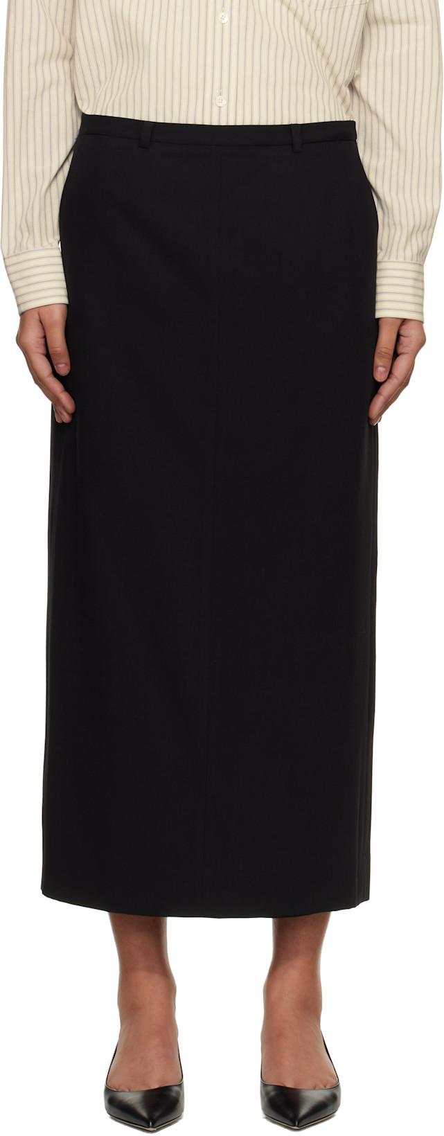 Black H-Line Maxi Skirt by DUNST