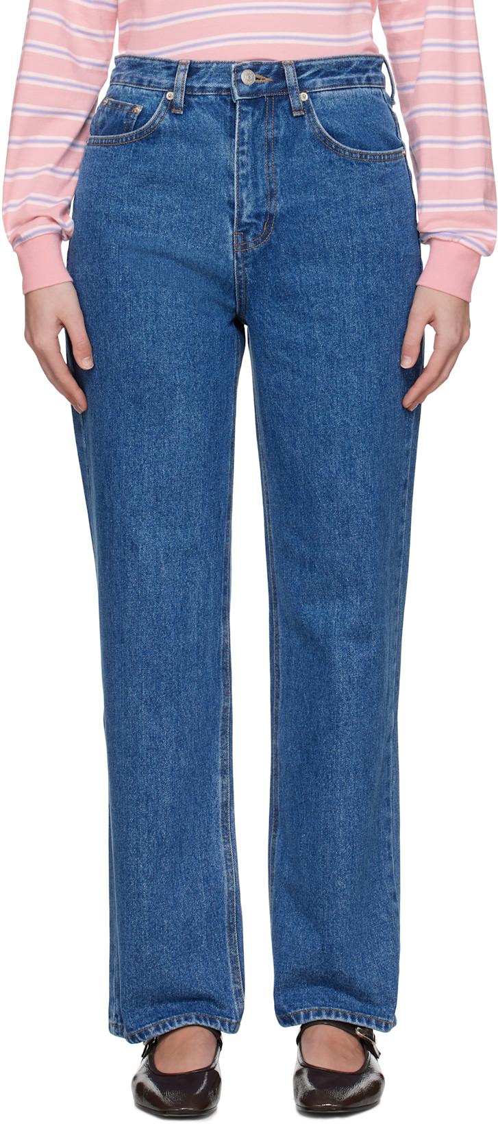 Blue Loose Fit Jeans by DUNST