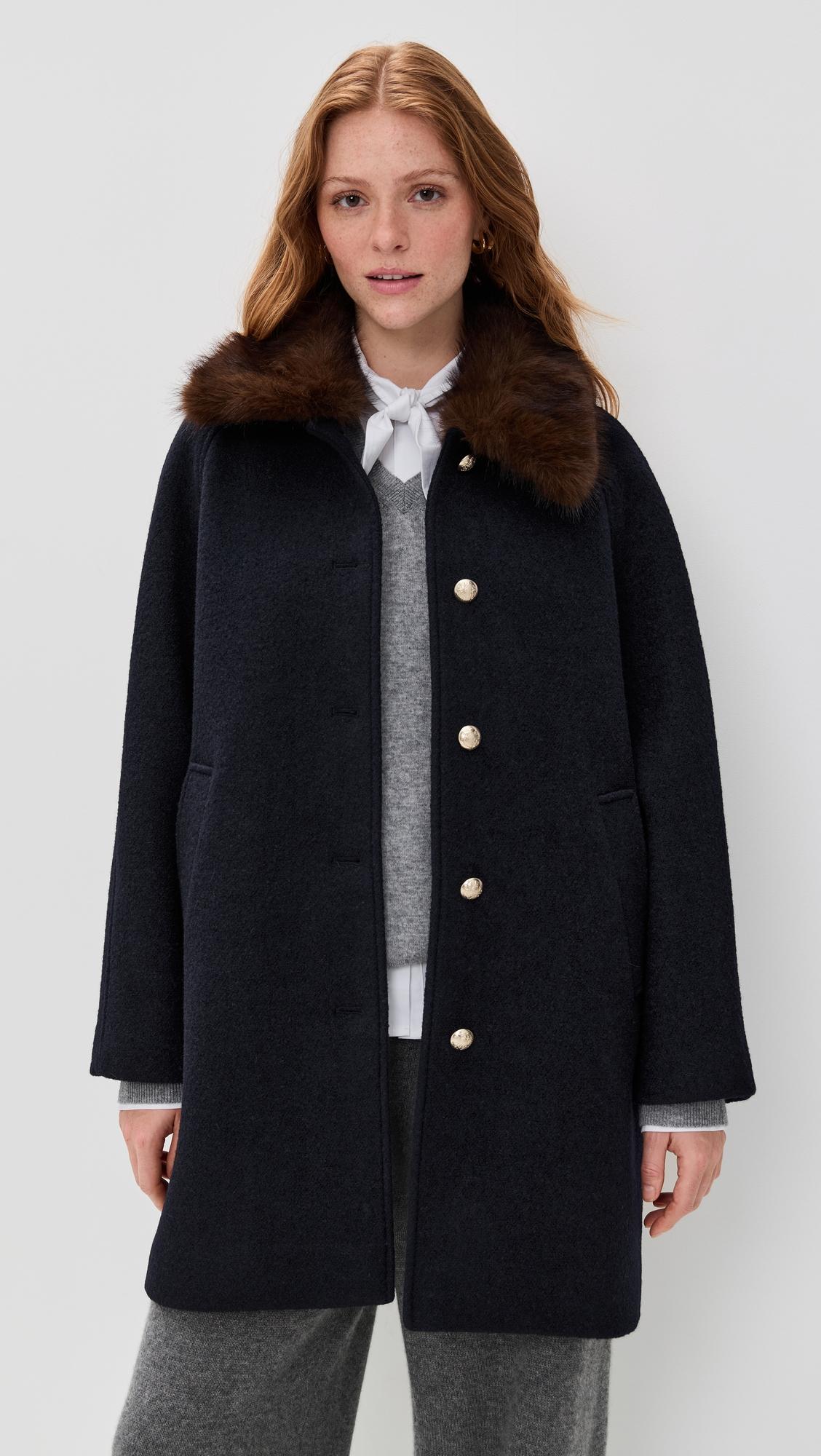 Boucle Wool Half Coat by DUNST