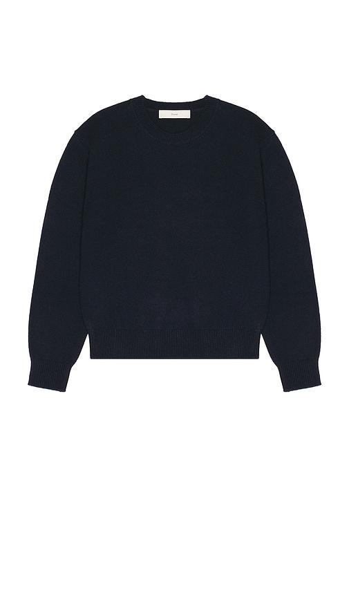 Dunst Cashmere Crew Neck Sweater in Blue by DUNST
