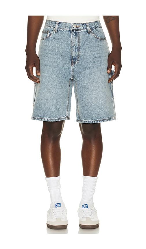 Dunst Classic Carpenter Denim Shorts in Blue by DUNST