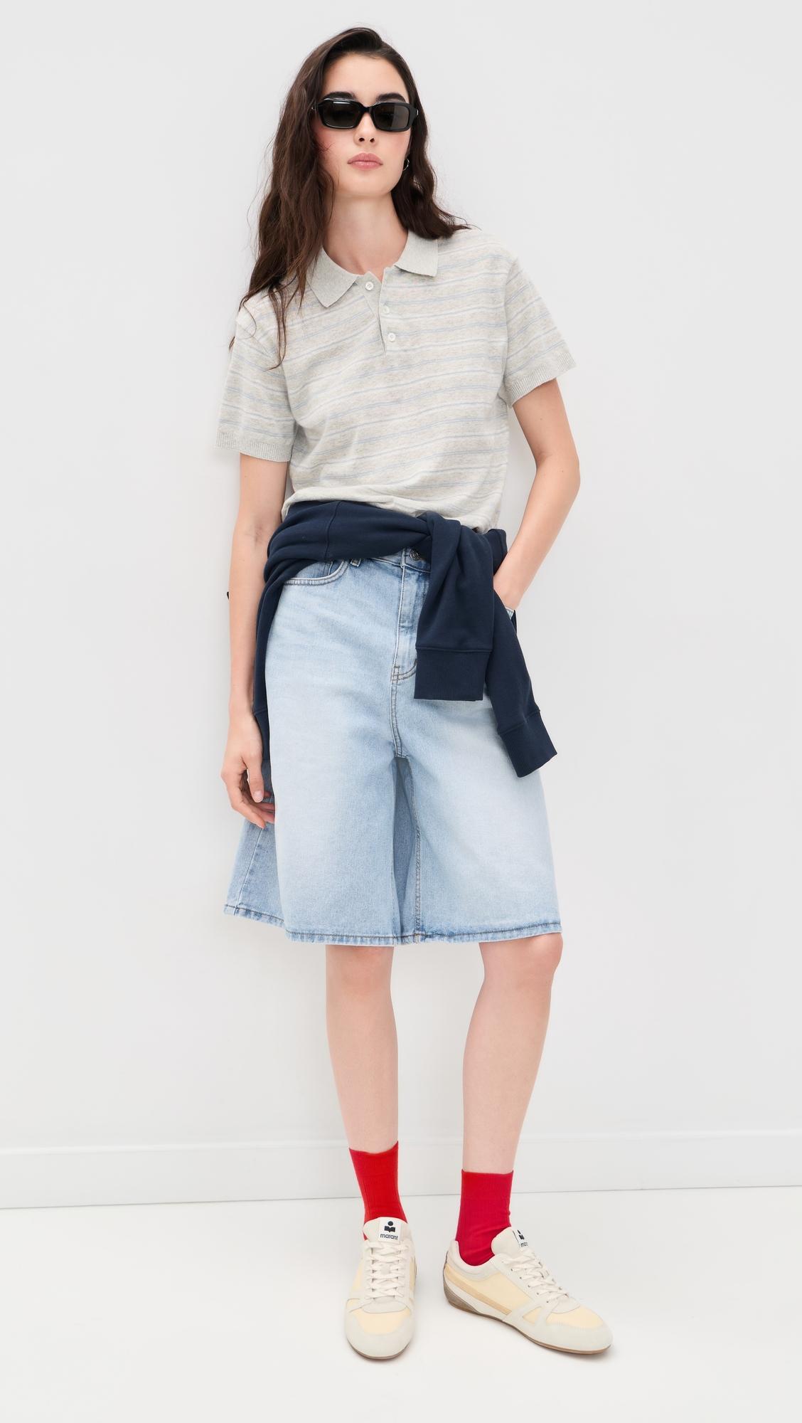 Relaxed Bermuda Denim Shorts by DUNST