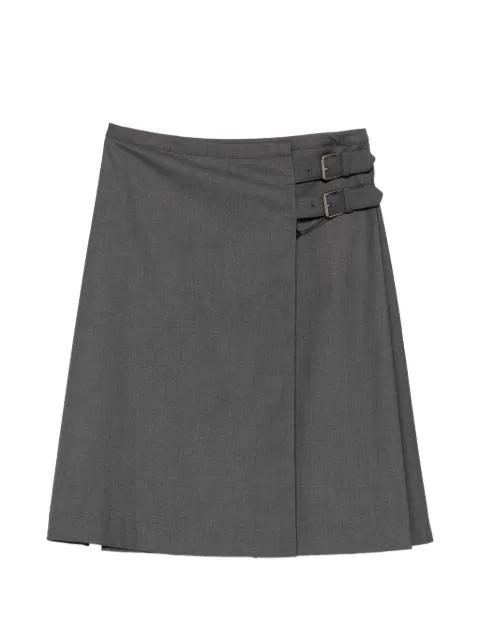 buckle A-line midi skirt by DUNST