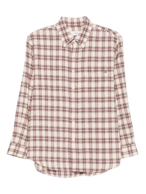 checked long-sleeve shirt by DUNST checked long-sleeve shirt by DUNST