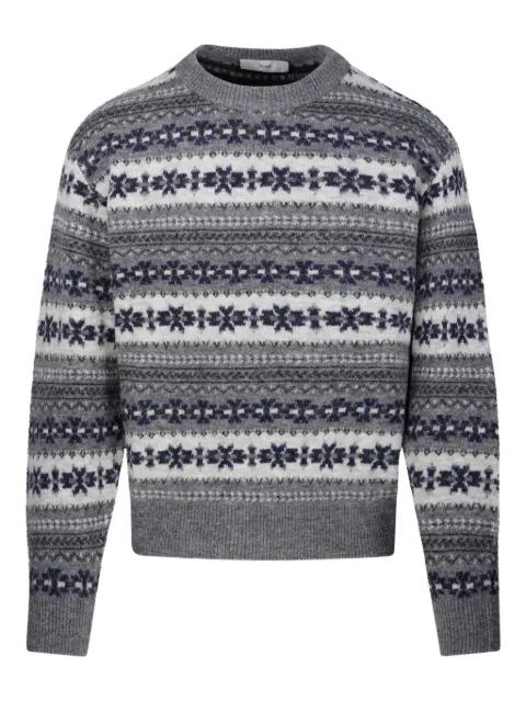 fair-isle crew-neck jumper by DUNST