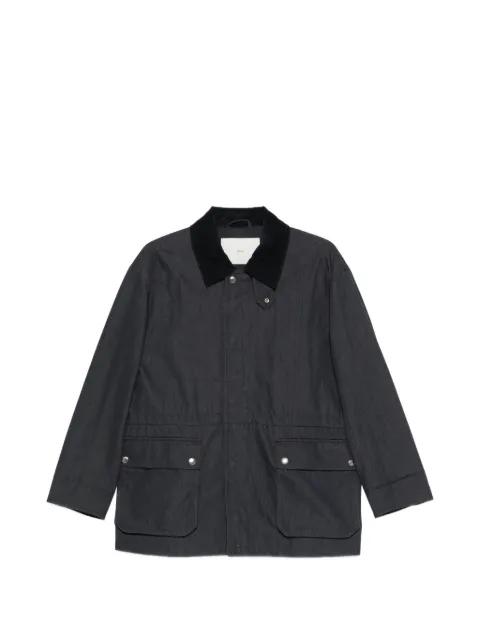 flap-pocket collar jacket by DUNST
