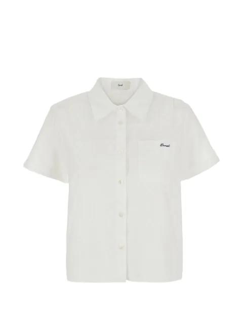 logo-embroidered cotton shirt by DUNST