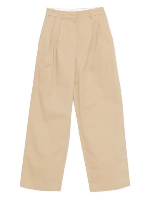 pleated-front trousers by DUNST