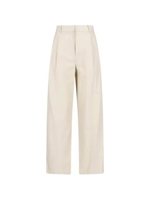 pleated wide-leg trousers by DUNST