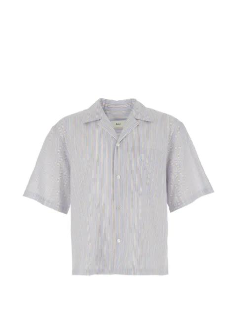 striped camp-collar shirt by DUNST