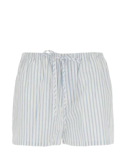striped drawstring shorts by DUNST