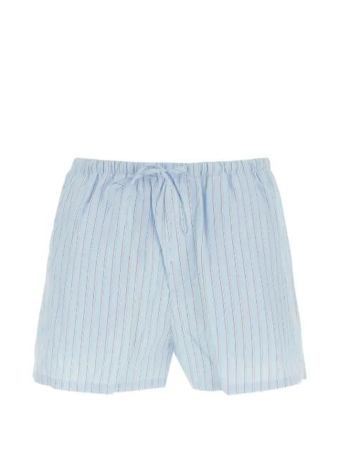 striped drawstring shorts by DUNST