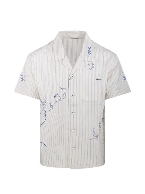 striped embroidered shirt by DUNST