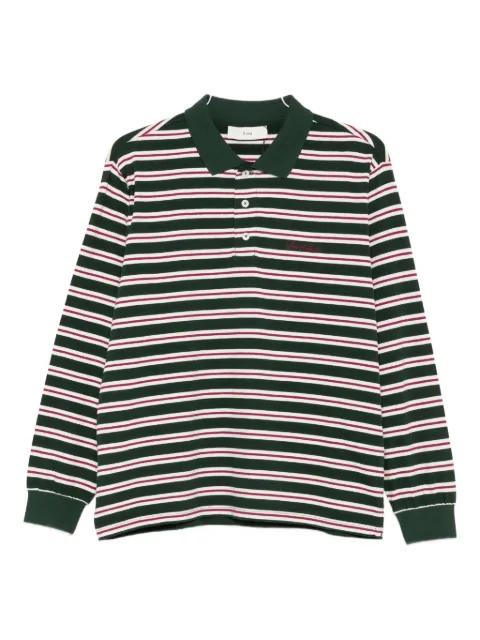 striped long-sleeve polo shirt by DUNST