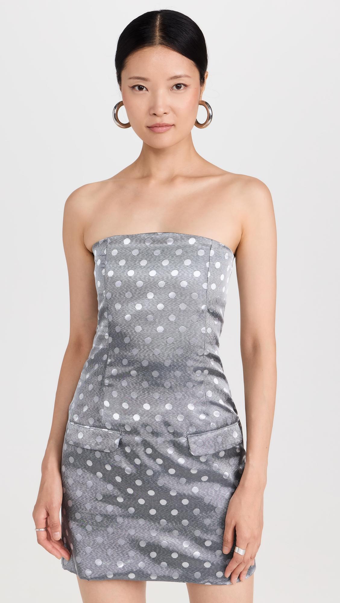Dot Strapless Mini Dress by DUR DOUX Dot Strapless Mini Dress by DUR DOUX