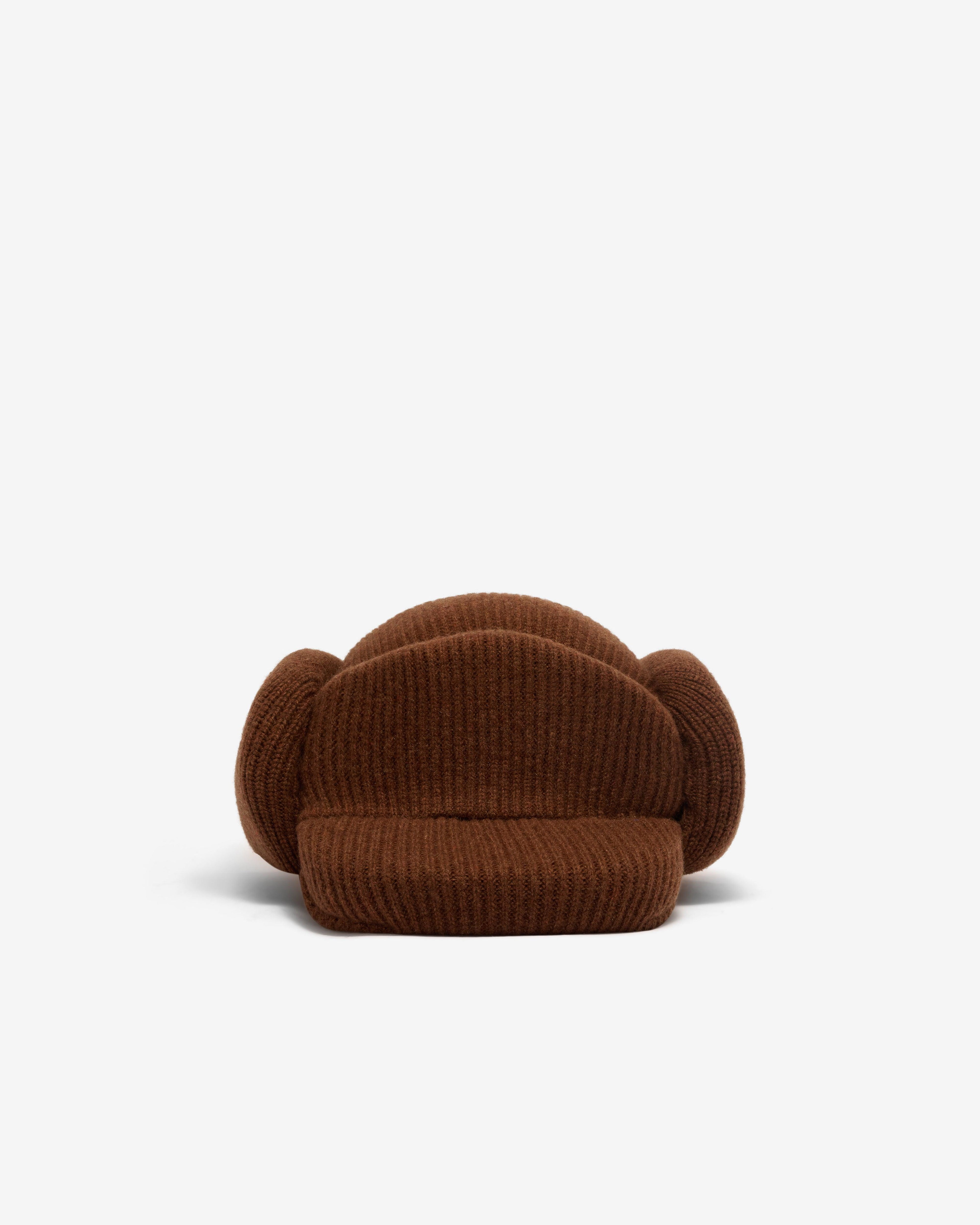 Duran Lantink - Women’s Padded Knitted Wool Cap - (Brown) by DURAN LANTINK