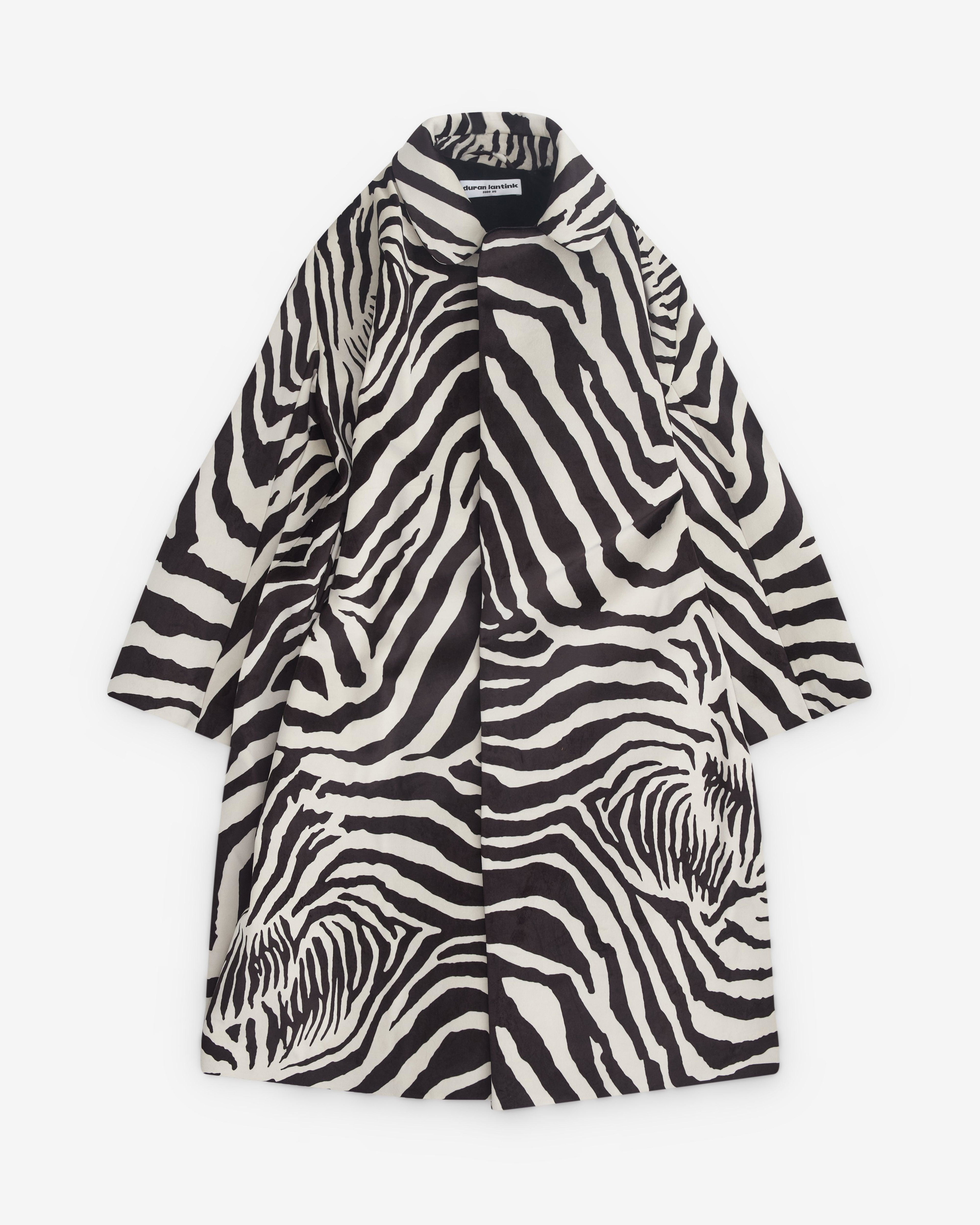 Duran Lantink - Women's Sculptured Oversized Coat - (Black/White) by DURAN LANTINK