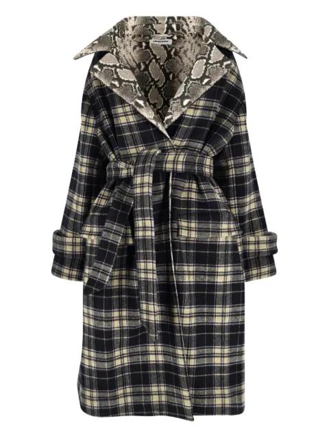 Plaid Snakeskin Coat by DURAN LANTINK