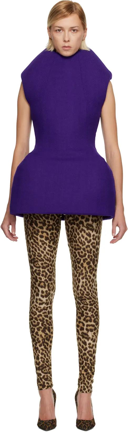 Purple Sculptured Minidress by DURAN LANTINK