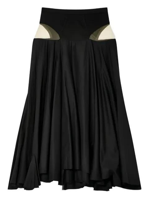 cutout-detail midi skirt by DURAN LANTINK